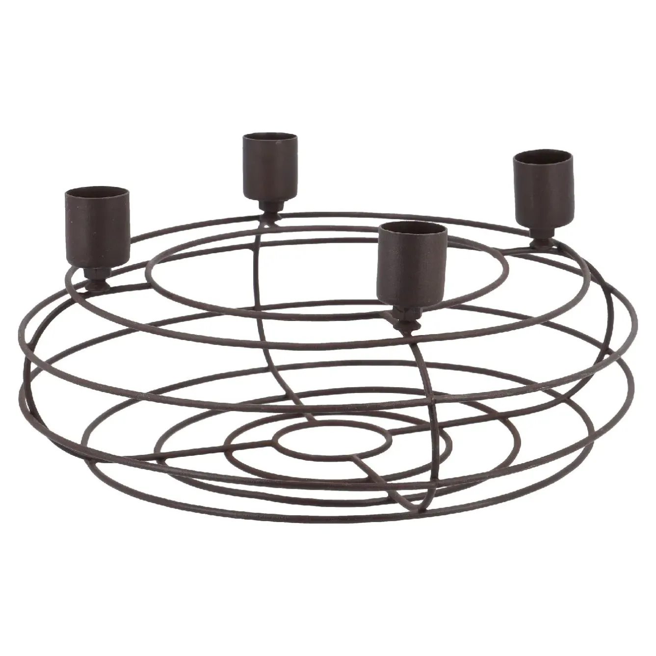 Clearance Adventskranz Rustik, Stabkerzen/braun Matt, 25 Cm Weihnachtsdeko|Weihnachten