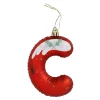 Clearance Anhänger Buchstabe, C/rot, 10 Cm Weihnachtsbaumschmuck|Weihnachten