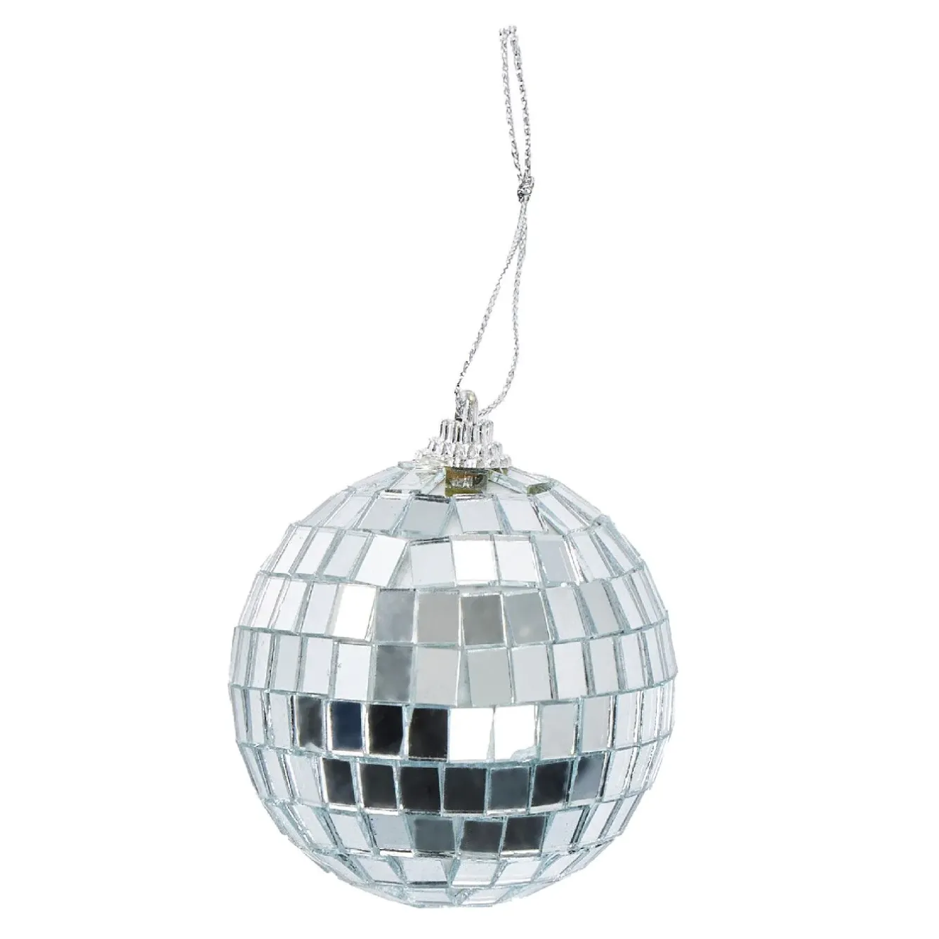 Outlet Anhänger Discokugel, Silber, 6 Cm Deko-Anhänger|Weihnachtsbaumschmuck