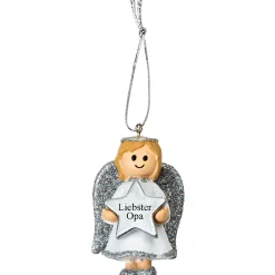 Best Anhänger Engel, Silber, Liebster Opa, 5,5 Cm Deko-Anhänger|Weihnachtsgeschenke