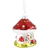 Anhänger Fancy, Bunt, Pilz-Haus, 7.5 Cm Weihnachtsbaumschmuck