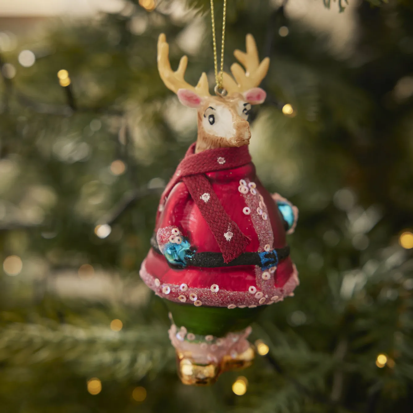 Best Anhänger Fancy, Edel, Hirsch/Bauch, 14 Cm Weihnachtsbaumschmuck|Weihnachten