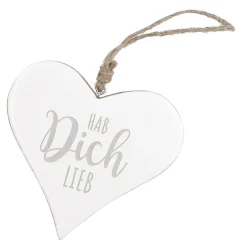 Sale Anhänger Herz, Hab Dich Lieb/weiß, 14.5 Cm Deko-Anhänger|Frühlingsdeko