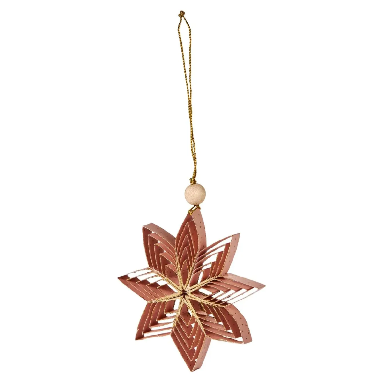 Outlet Anhänger Stern, Altrosa, 11 Cm Weihnachtsbaumschmuck|Weihnachtsdeko