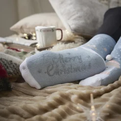 Clearance Anti-Rutschsocken Xmas, Eisbär Hellblau, Größe 36 - 41 Geschenkideen|Fashion