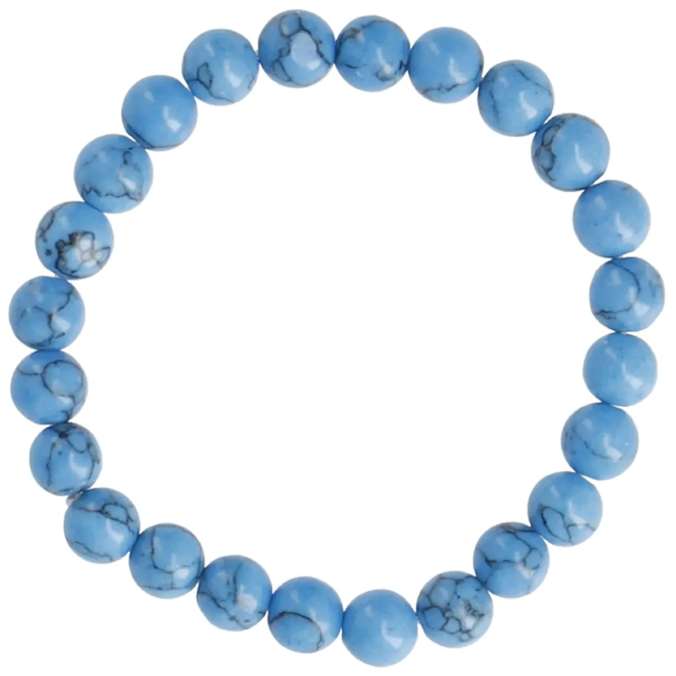 Armband Edelstein-Energie, Howlite/blau Geschenkideen|Fashion