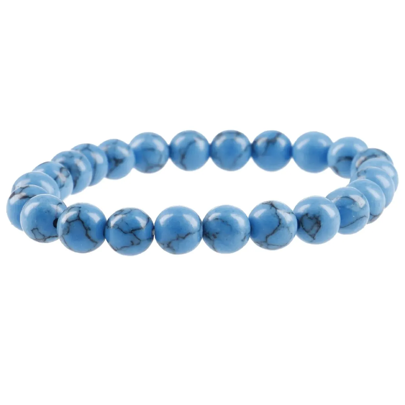 Armband Edelstein-Energie, Howlite/blau Geschenkideen|Fashion