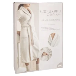 Sale Bademantel Flausch, Creme, L/XL Geschenkideen|Fashion