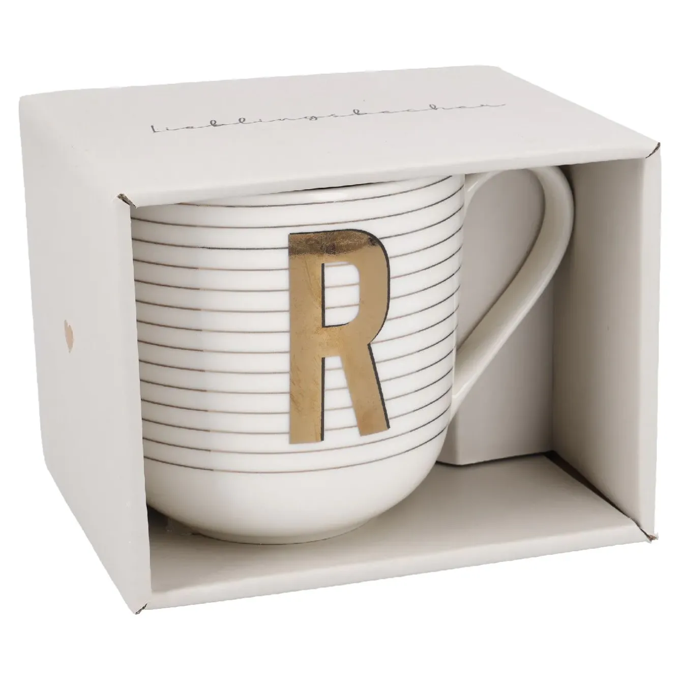 Sale Becher Buchstabe/Streifen, R, 450 Ml Küche|Weihnachtsbecher