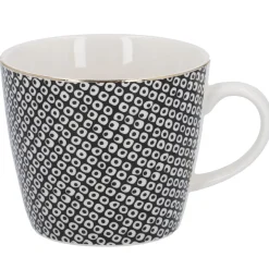 Clearance Becher China, Perlen, Schwarz/weiß, 300 Ml, Goldrand Küche