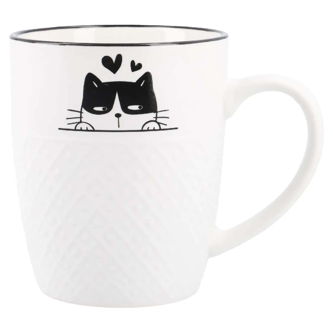 Outlet Becher Katzenrelief, Katze/Herz, 380 Ml Tierfreunde|Küche