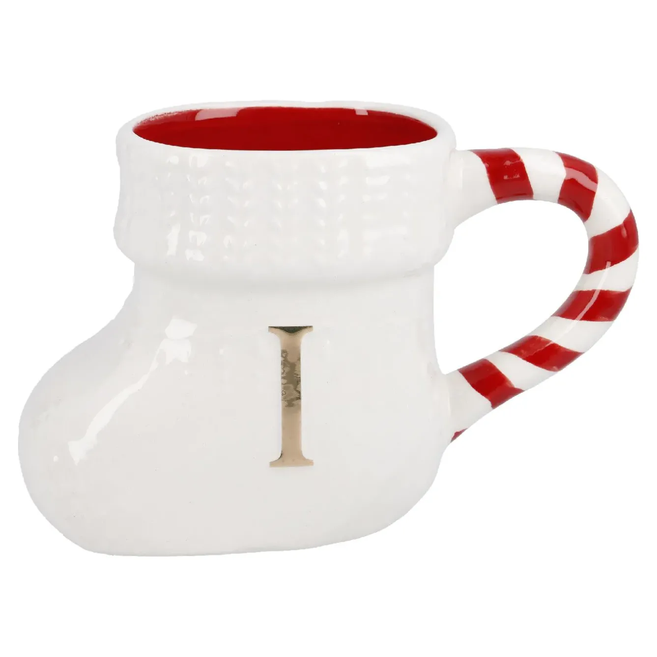 Becher Stiefel Mit Buchstabe, I/weiß, 400 Ml Küche|Nikolaus