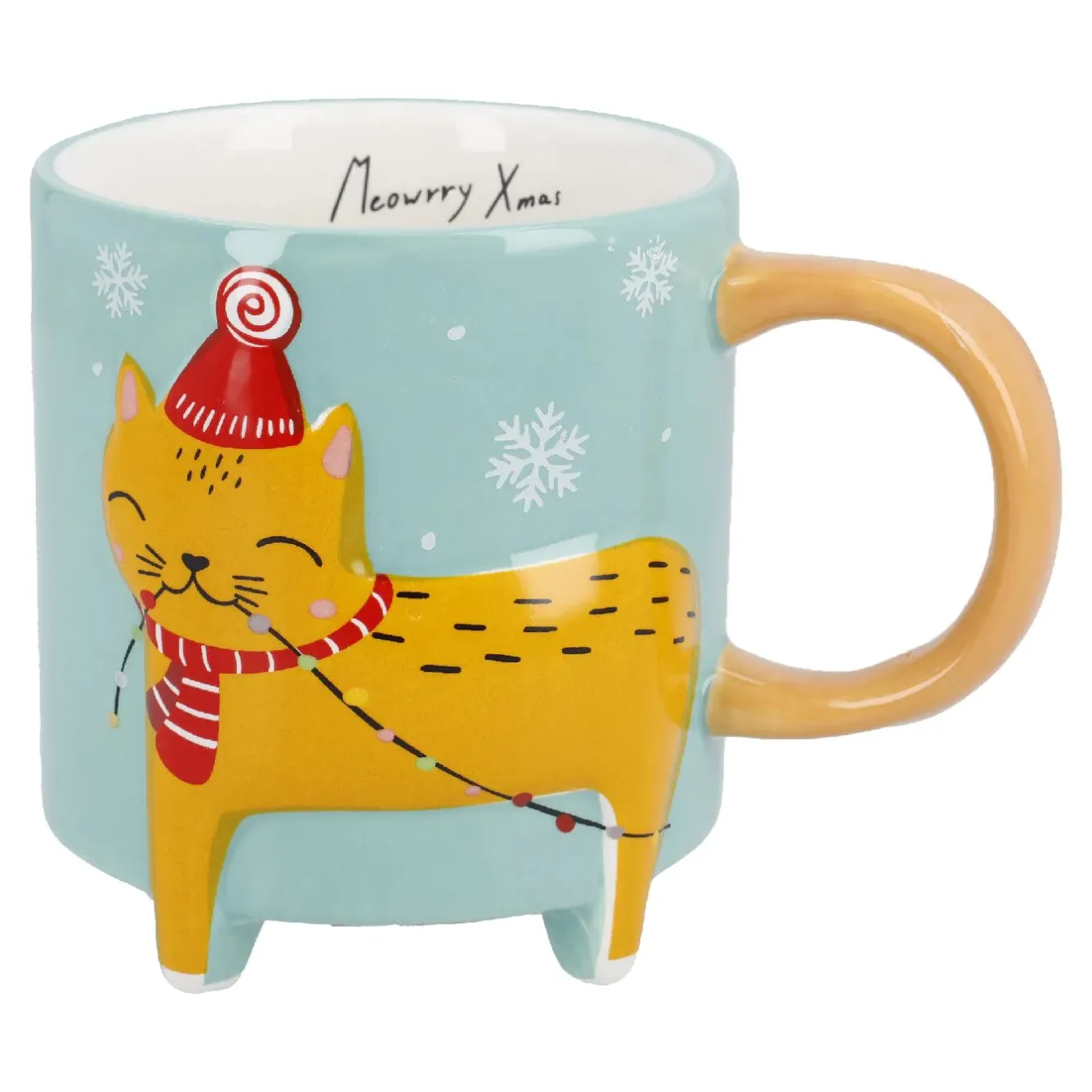 Becher Xmas/Tierfuß, Katze, 480 Ml Küche|Weihnachtsbecher