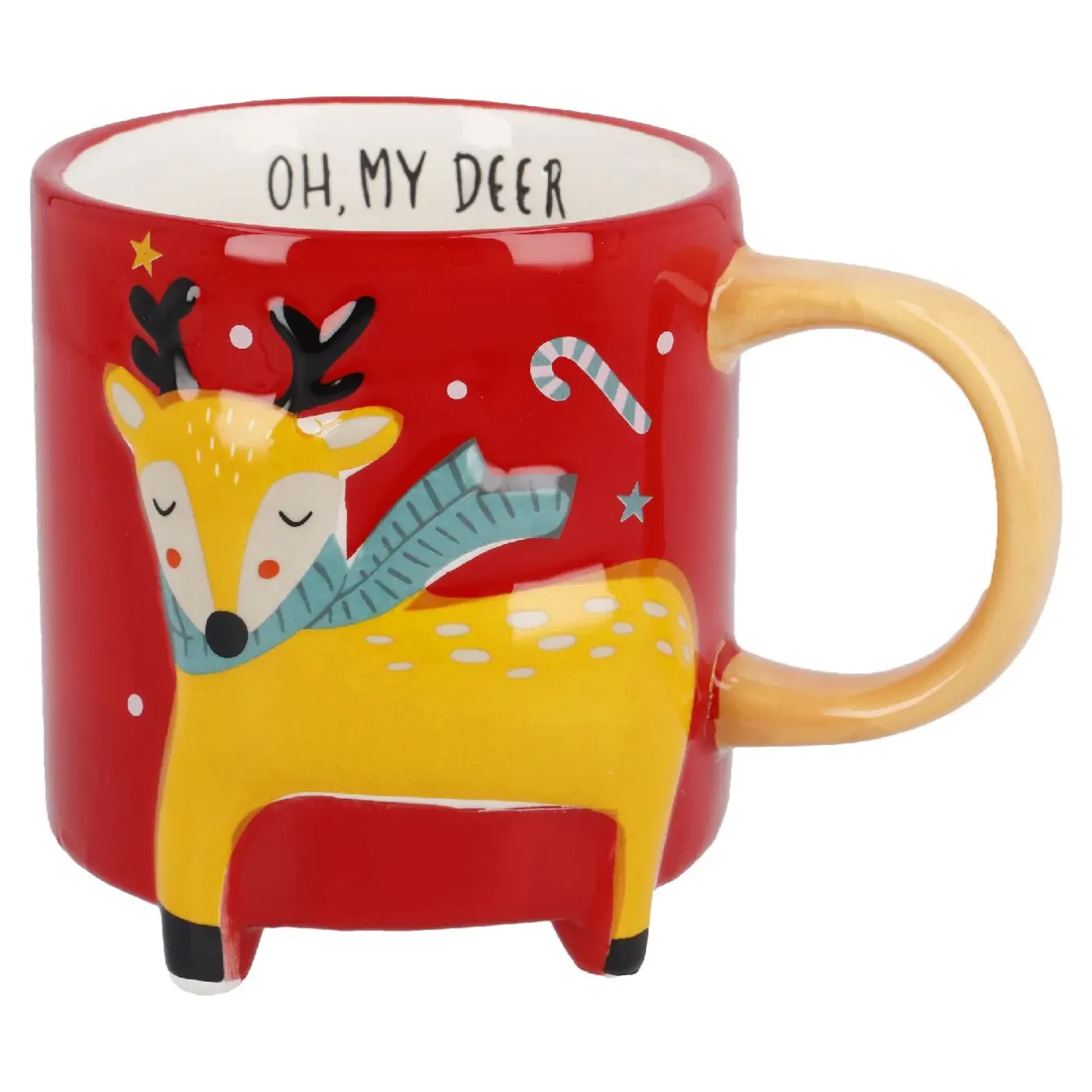 New Becher Xmas/Tierfuß, Rentier, 480 Ml Küche|Weihnachtsbecher