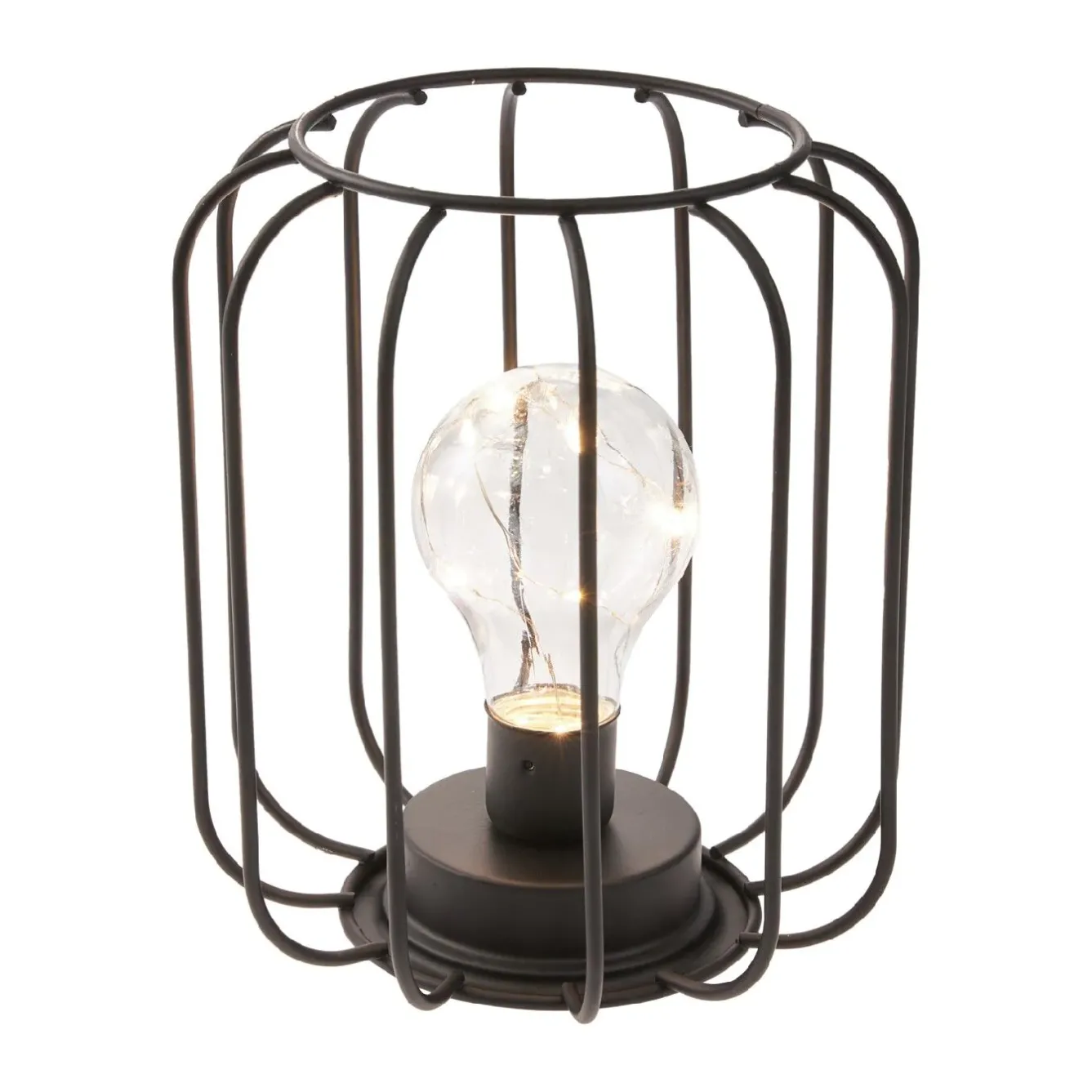 Deko-Lampe Metallstreben/abgerundet, 17.5 Cm Lichterwelt