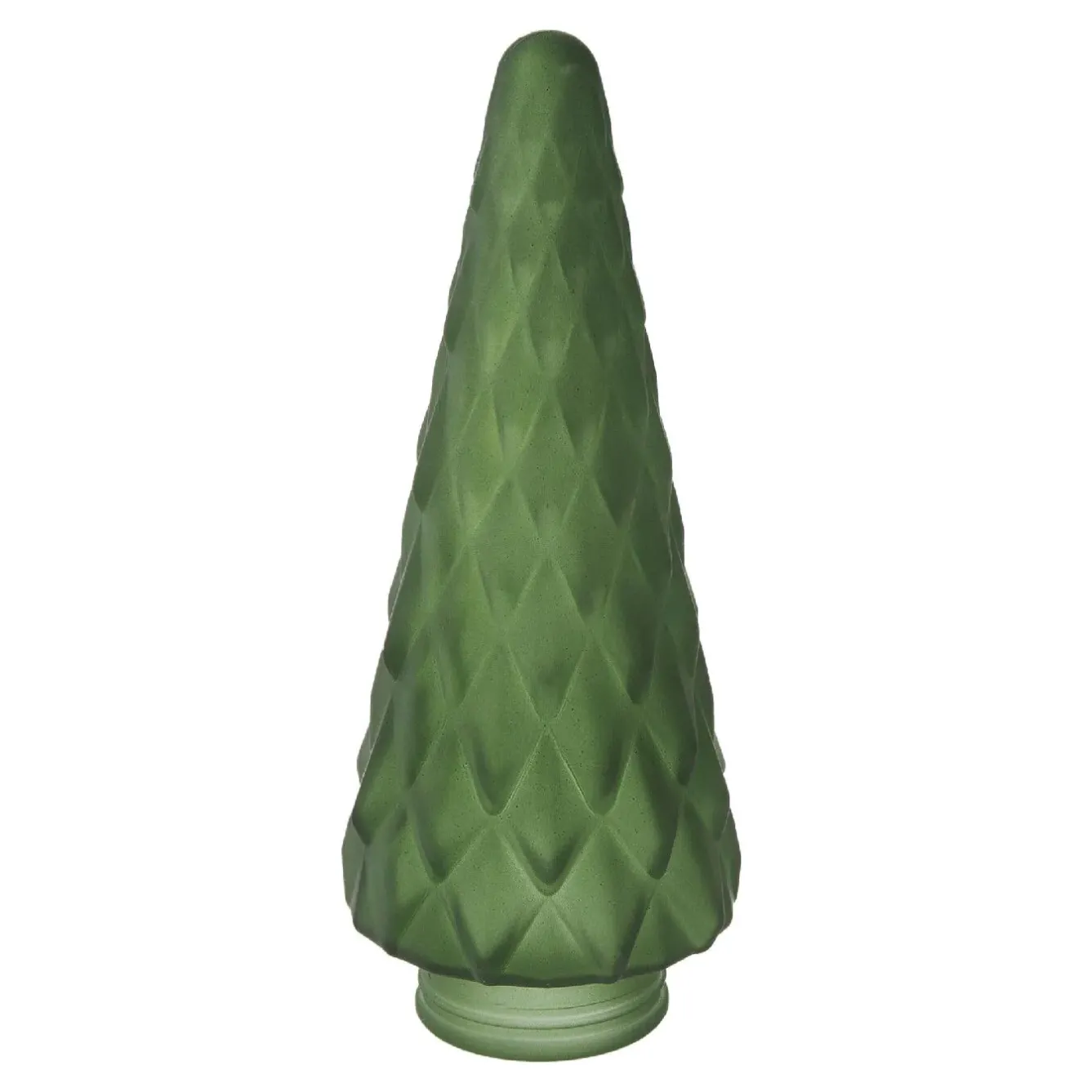Deko-Tanne Glas, Schmal/dunkelgrün/matt, 20 Cm Weihnachtsdeko
