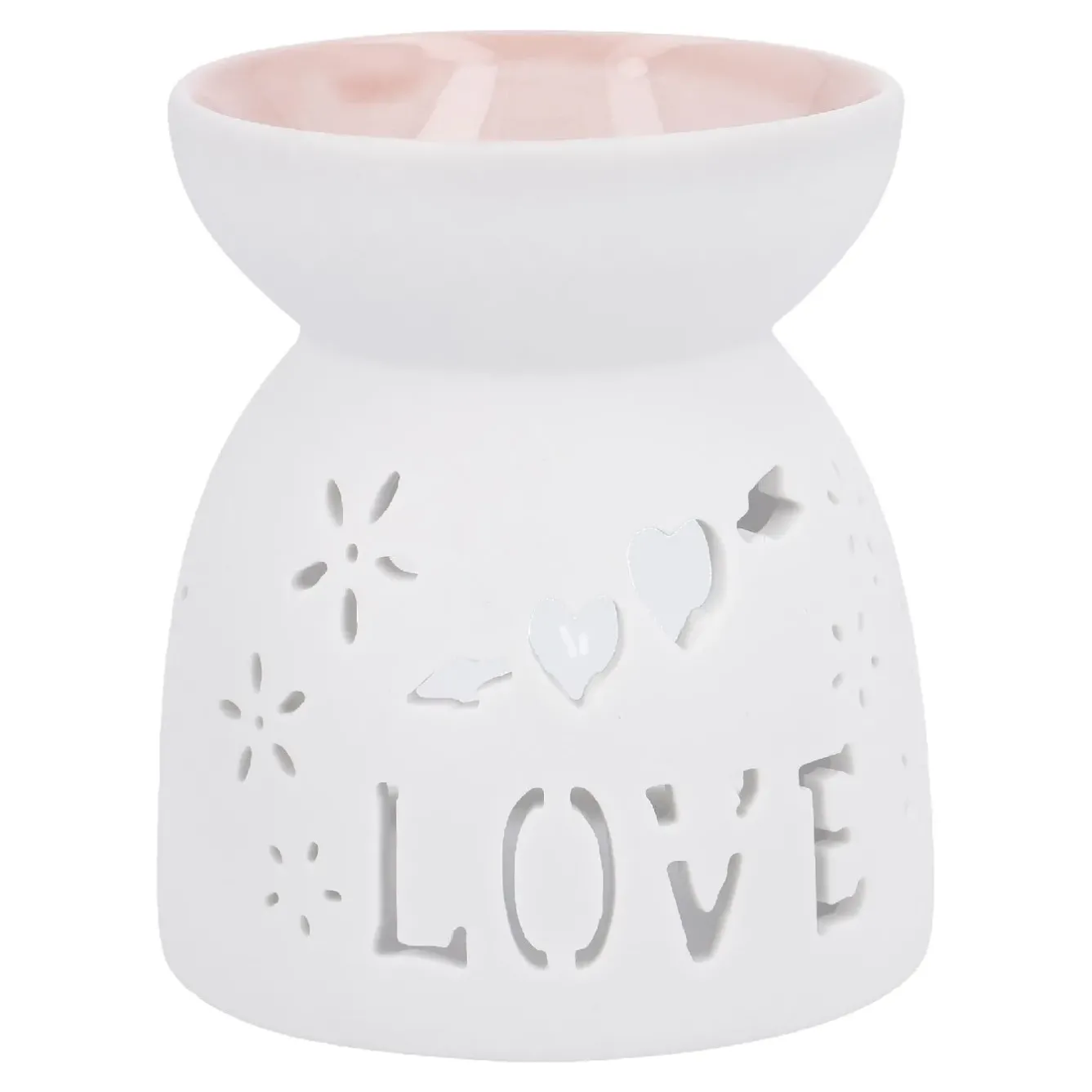 New Duftlampe Motiv, Love/weiß/rosa, 9.5 Cm Geschenkideen|Raumdüfte