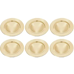 Outlet 6er Set Dekoteller, 33 Cm, Gold Tischdeko Hochzeit|Hochzeitsdeko