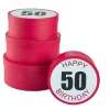 Hot 4er Set Geschenkkarton Geburtstag/50, Rund Geschenkverpackung|Geburtstag