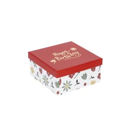 Outlet 5er Set Geschenkkarton Motiv, Weiß Geschenkverpackung|Geschenkideen