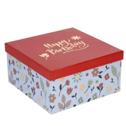 Online 5er Set Geschenkkarton Motiv, Blau Geschenkverpackung|Geschenkideen