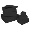 Best 6er Set Geschenkkarton Uni, Schwarz Geschenkverpackung|Geschenkideen