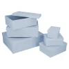 Discount 6er Set Geschenkkarton Uni, Dunkelrauchblau Geschenkverpackung|Geschenkideen