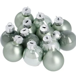 Discount 12er Set Glaskugeln 2,5 Cm, Mint Weihnachtsbaumschmuck|Adventskränze & Zubehör