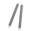 Outlet 2er Set LED-Stabkerze Rustik, Grau, 24.5 Cm Lichterwelt|Kerzen & Kerzenständer