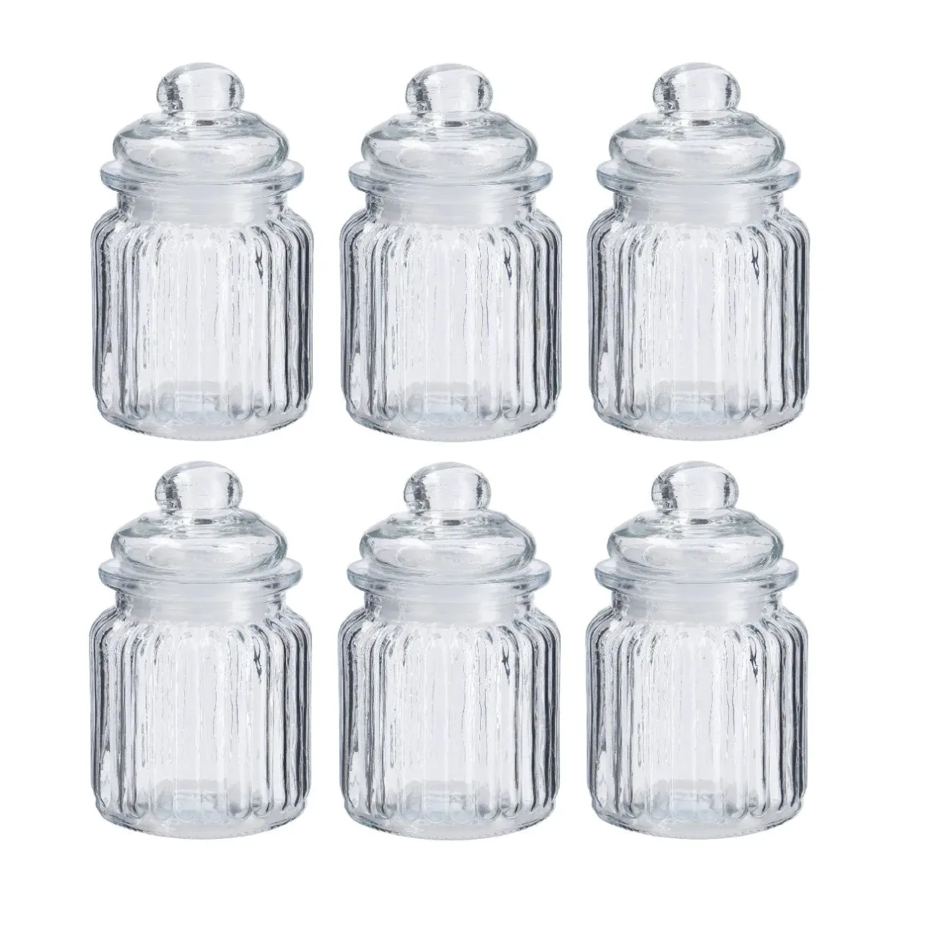 Best 6er Set Vorratsglas Country, Geriffelt, 250 Ml Für Die Kleinen Hochzeitsgäste|Gastgeschenke