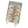 Discount 4er Set Web-Schleife, Natur/gold Geschenkverpackungen|Weihnachtsbaumschmuck