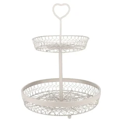 Discount Etagere Nostalgie, 2 Körbe, Taupe, 35 Cm Salty- Und Candybar|Raumdeko Hochzeit