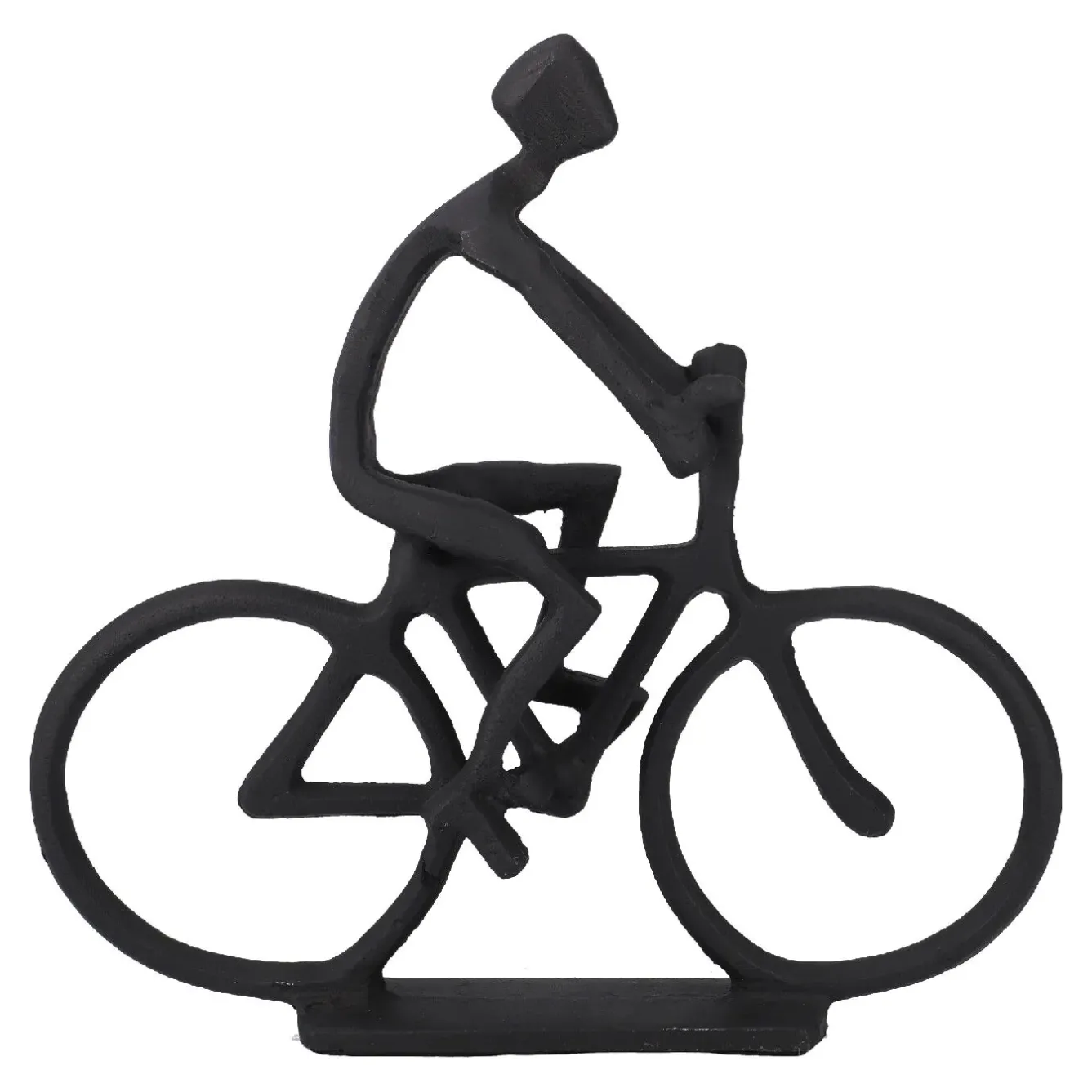 Outlet Fahrradfahrer, Schwarz, 24 X 6 X 23 Cm Figuren|Deko-Objekte
