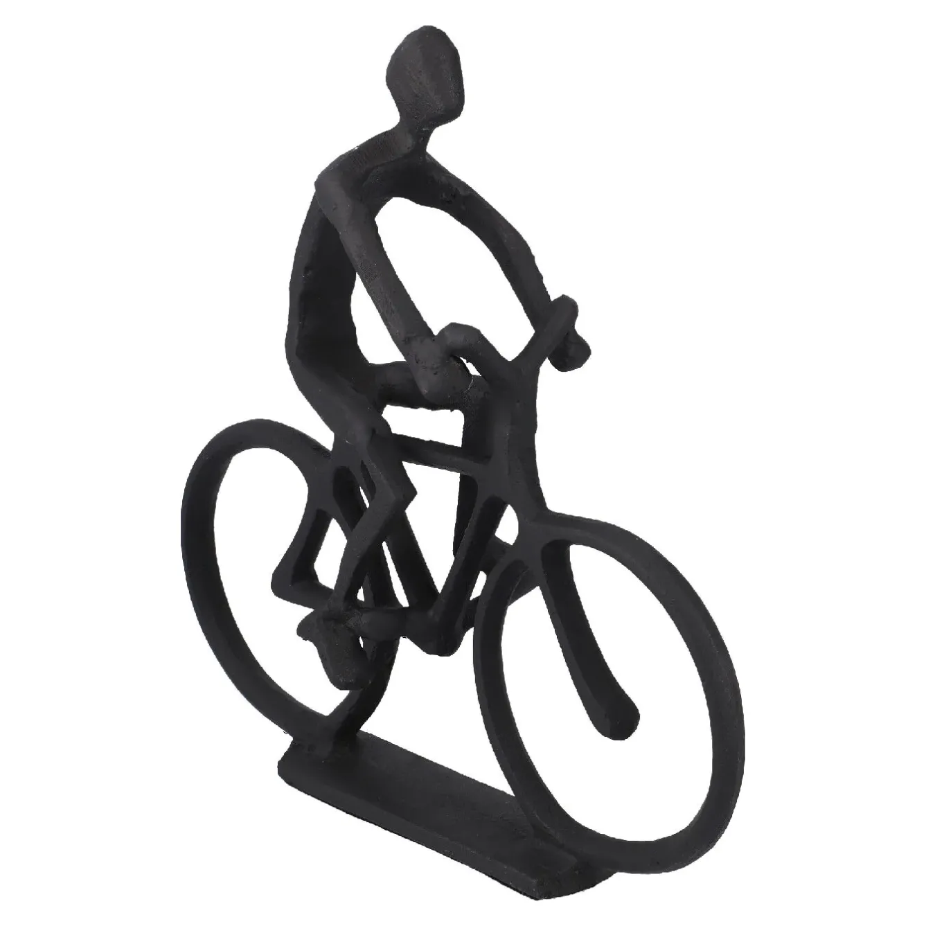 Outlet Fahrradfahrer, Schwarz, 24 X 6 X 23 Cm Figuren|Deko-Objekte