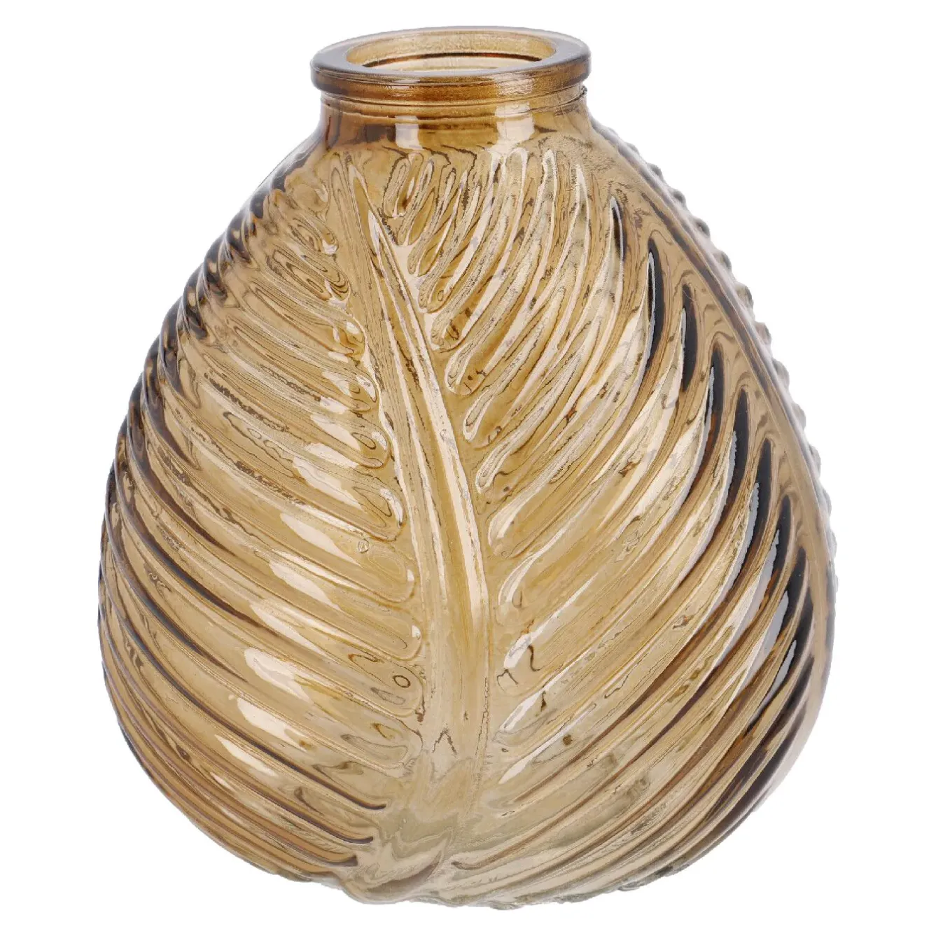 Best Flaschenvase Blatt, Braun/bauchig, 13 Cm Vasen & Kunstblumen|Herbstdeko