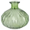 Flaschenvase Kugel, Rauten/grün, 14 X 13 Cm Tischdeko|Vasen & Kunstblumen