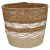 Clearance Flechtkorb Streifen, Natur/weiß, 31 X 27.5 Cm Organisation
