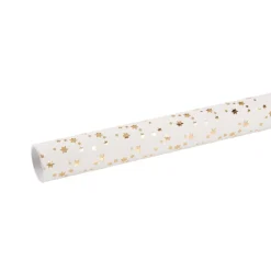 Outlet Geschenkpapier Prägung, Sterne/creme, 2 M Geschenkverpackungen