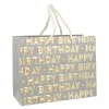 New Geschenktüte Happy Birthday, Grau, 23 X 18 Cm Geschenkverpackung|Geburtstag