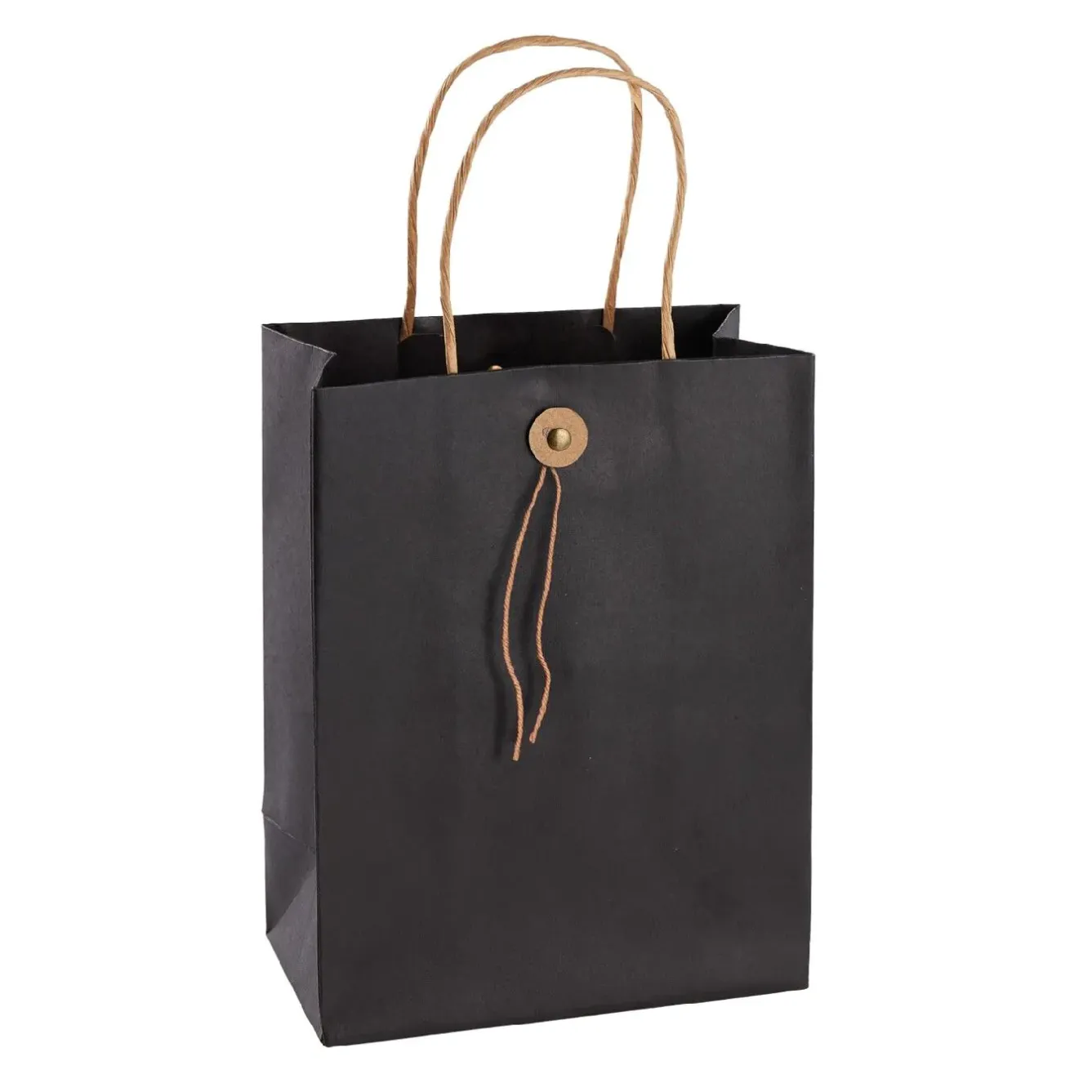 Best Geschenktüte Mit Knopf, Schwarz, 17.5 X 23 Cm Geschenkverpackung