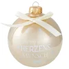 Online Glaskugel Spruch, Herzensmensch/champagner/glänzend, 10 Cm Weihnachtsgeschenke|Weihnachtsbaumschmuck