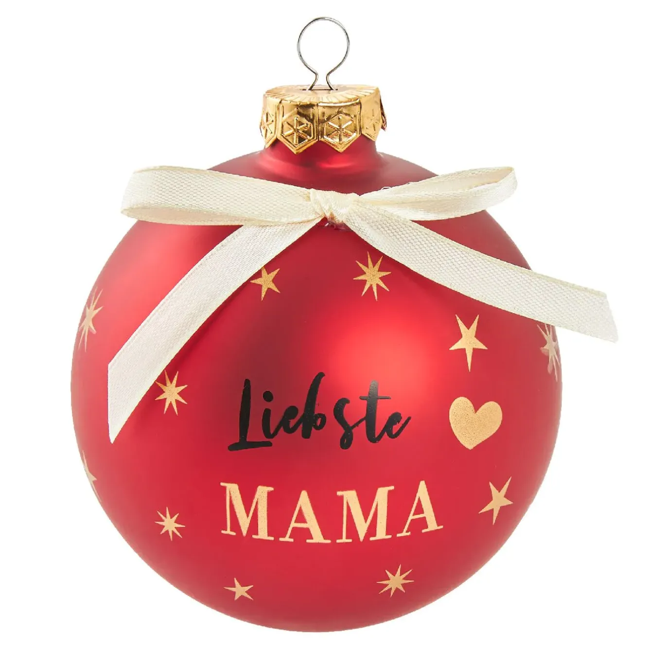 Best Glaskugel Spruch, Mama/rot/matt, 10 Cm Weihnachtsgeschenke|Weihnachtsbaumschmuck