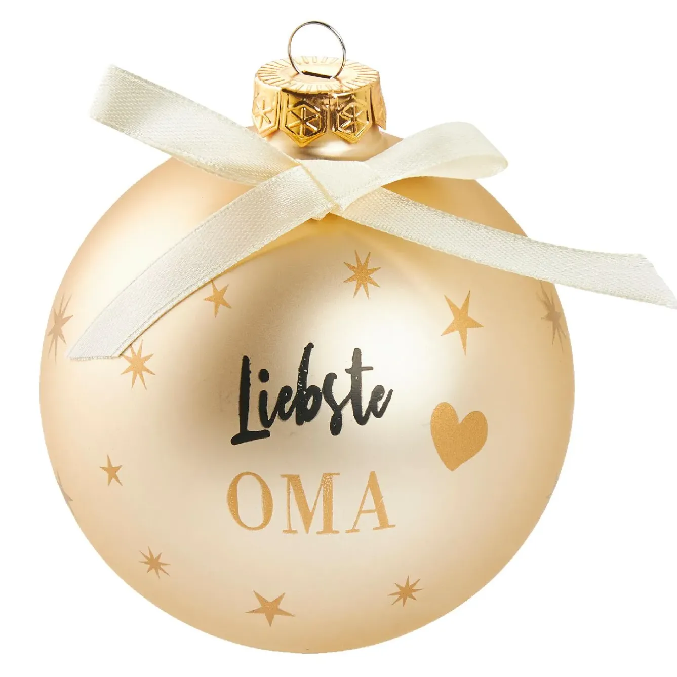 Online Glaskugel Spruch, Oma/champagner/matt, 10 Cm Weihnachtsgeschenke|Weihnachtsbaumschmuck