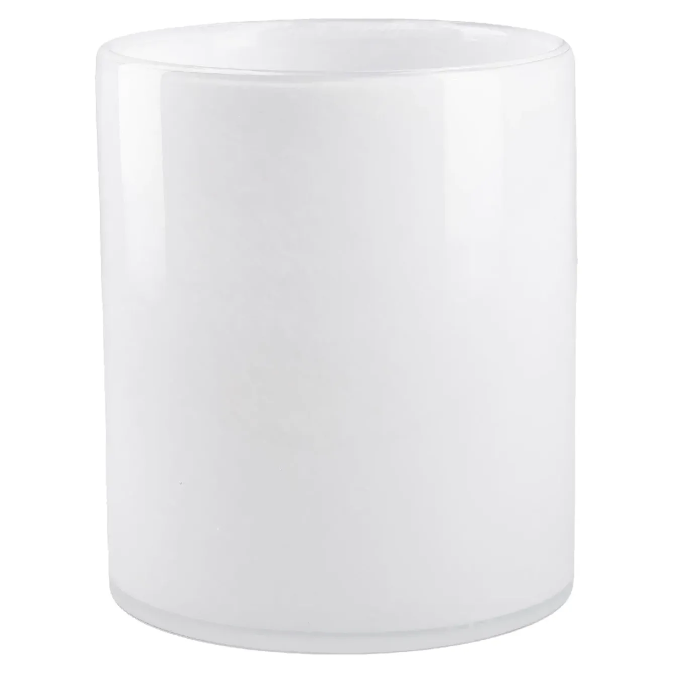 Glas-Vase Zylinder/Opal, Weiß, 12 X 14 Cm Tischdeko|Windlichter & Laternen