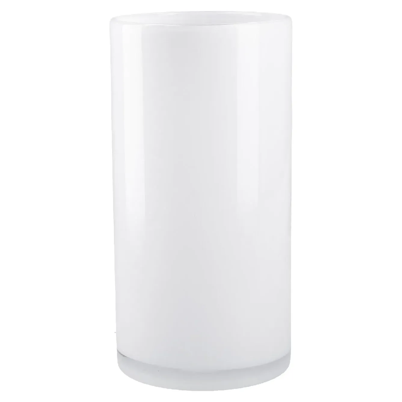 Clearance Glas-Vase Zylinder/Opal, Weiß, 12 X 24 Cm Tischdeko|Vasen & Kunstblumen