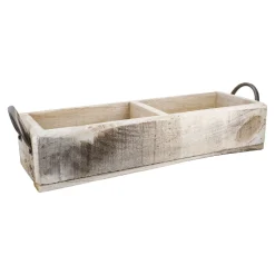 Clearance Holz-Schale, 2 Fächer/Griff, 48 Cm Schalen & Tabletts|Herbstdeko