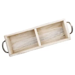 Clearance Holz-Schale, 2 Fächer/Griff, 48 Cm Schalen & Tabletts|Herbstdeko