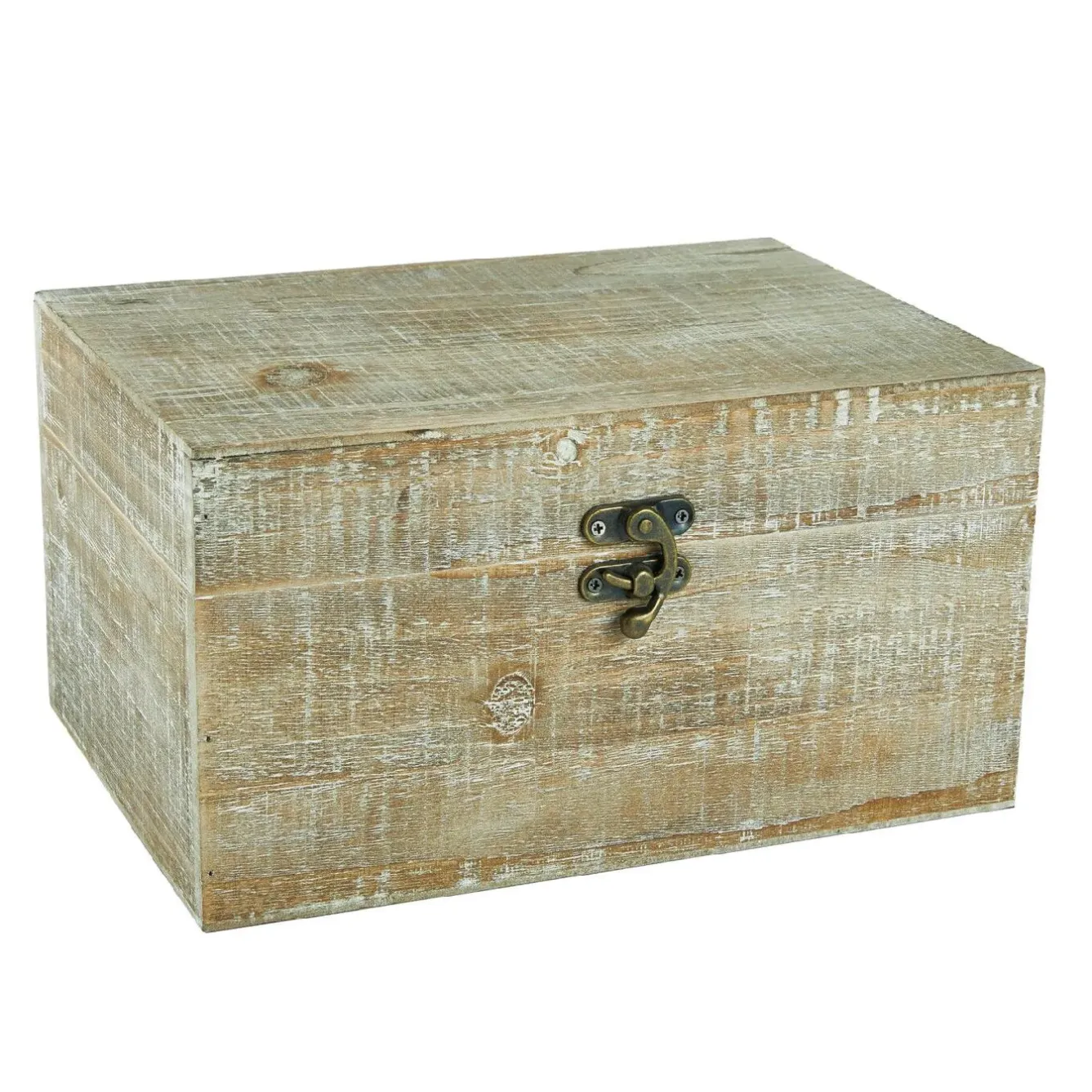Hot Holztruhe Natur, Weiß-gewischt, 28 X 20 X 15 Cm Hochzeitsgeschenke|Organisation