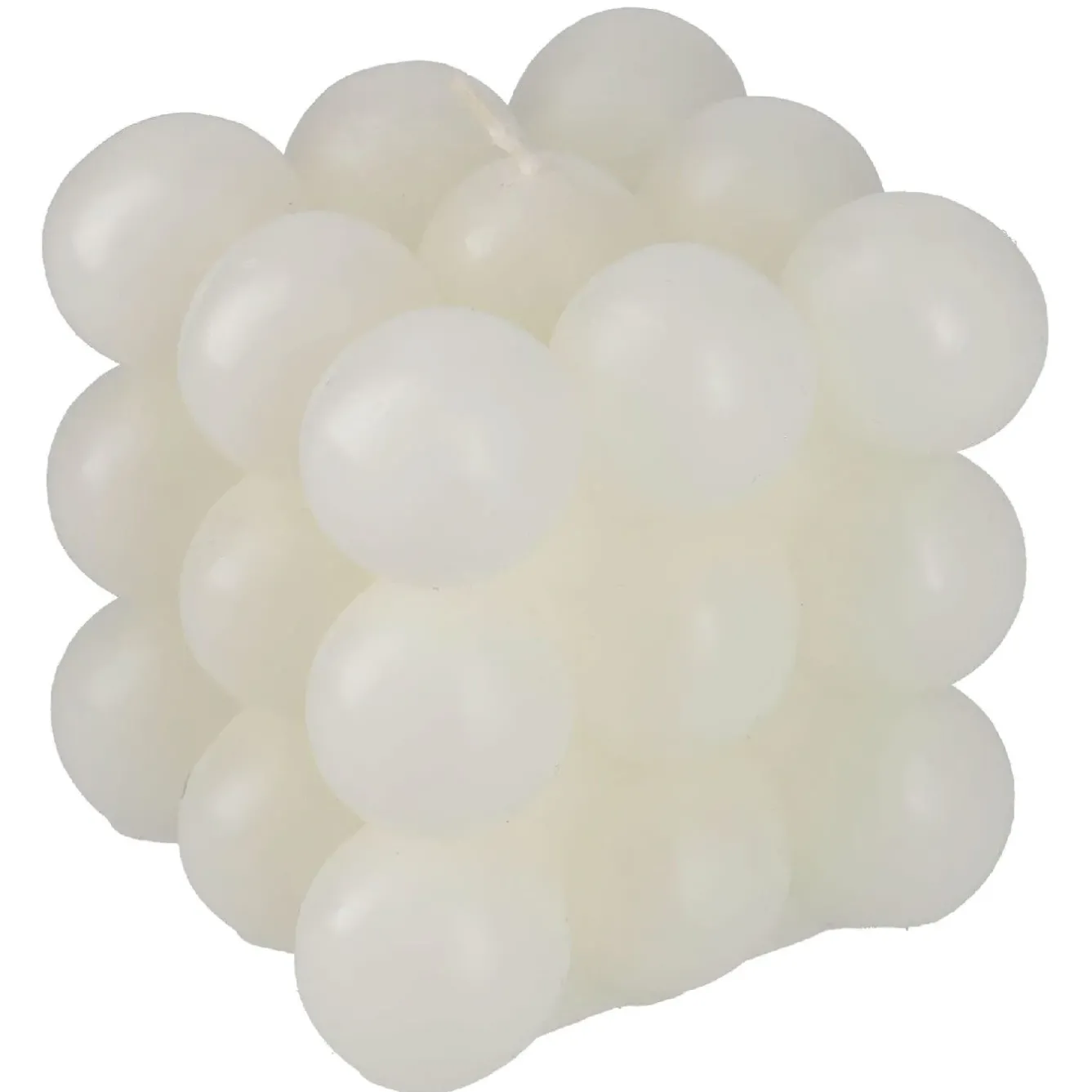 New Kerze Bubbles, Eckig, Wollweiß, 8 X 8 X 8 Cm Kerzen & Kerzenständer|Weihnachtskerzen