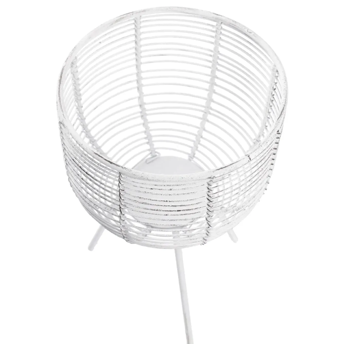 Hot Kerzenhalter Drahtkorb, Weiß, 17 Cm Kerzen & Kerzenständer